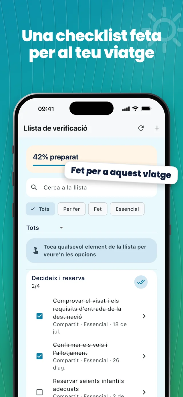 Una llista de verificació per al teu viatge — Packfolk