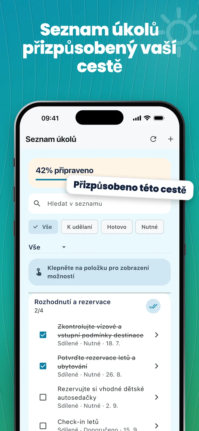 Kontrolní seznam pro vaši cestu — Packfolk