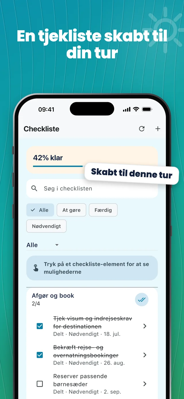 En tjekliste til din rejse — Packfolk