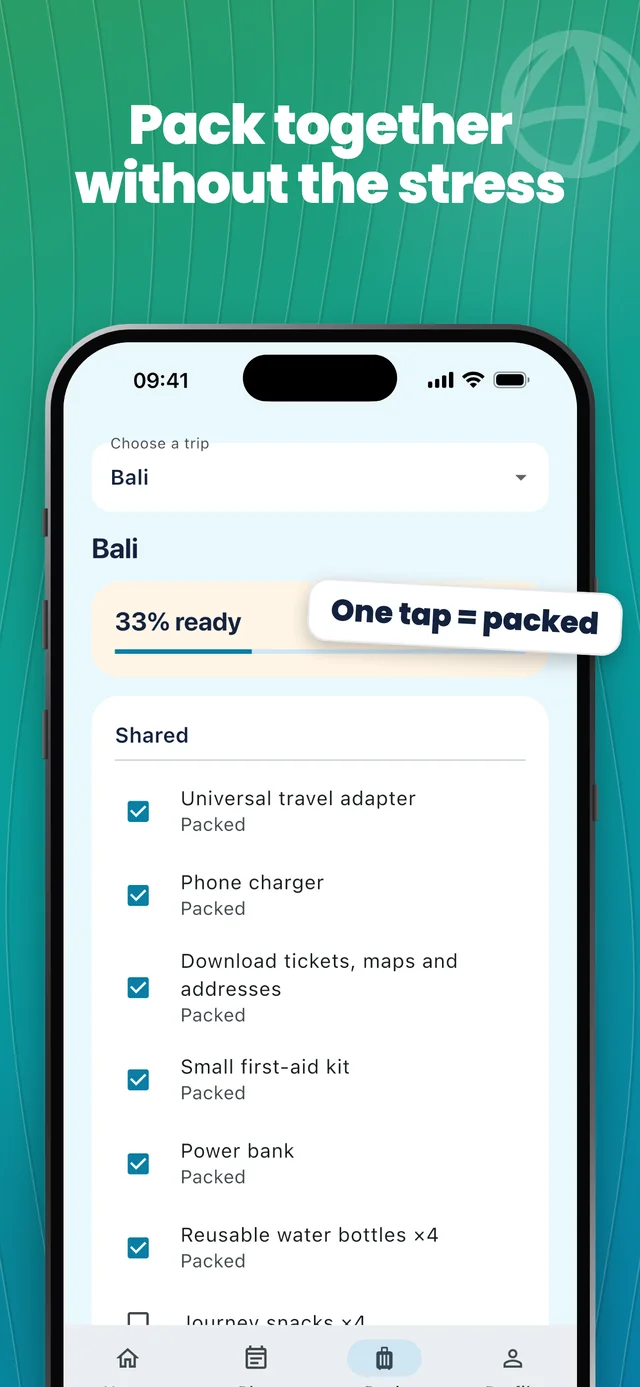 Review the packing list — Packfolk