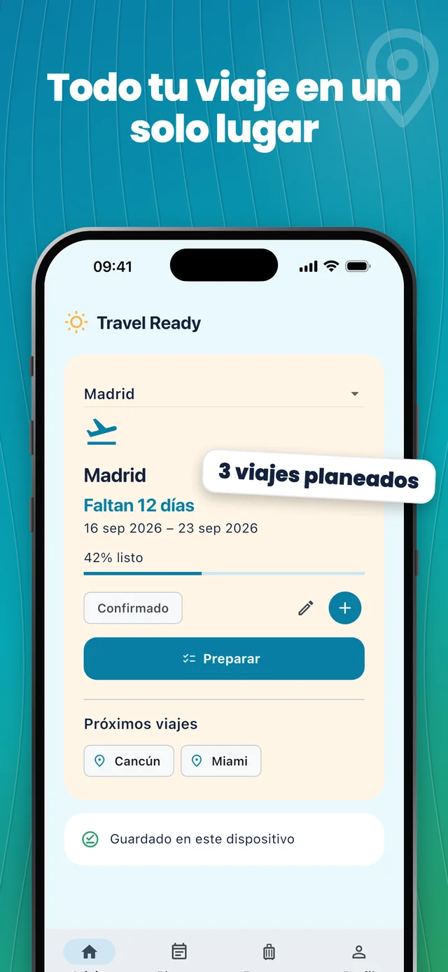 Mantén los viajes juntos — Packfolk