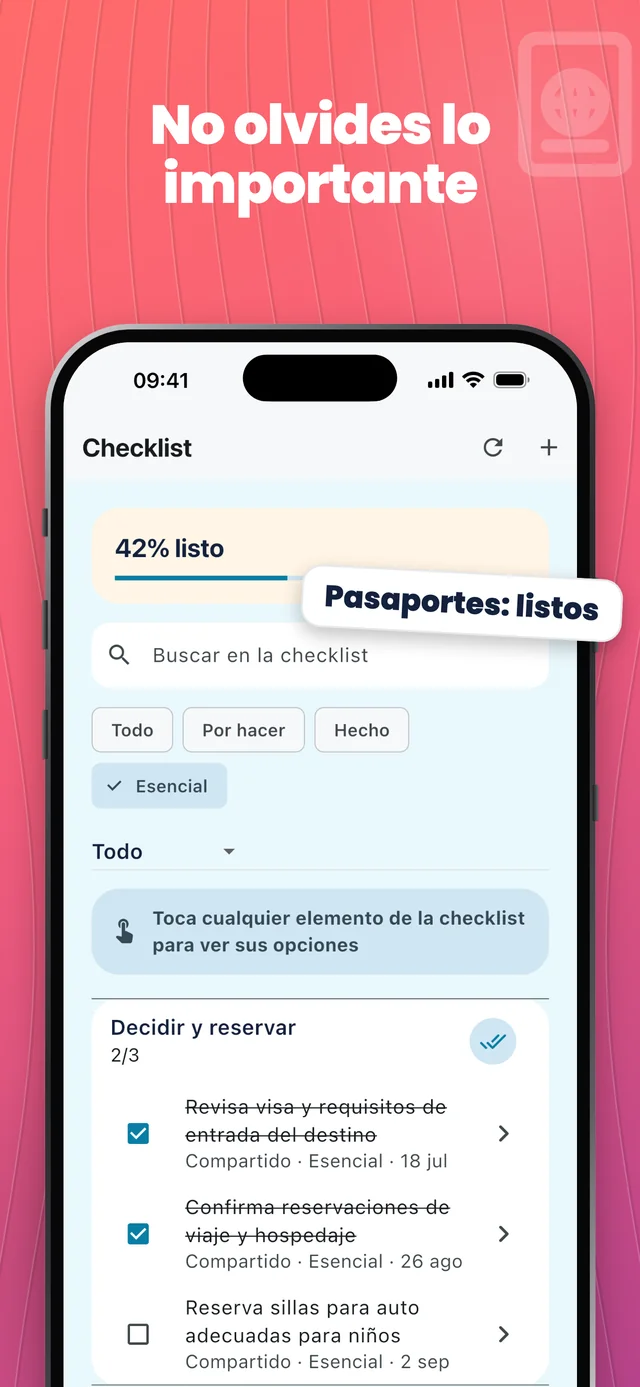 Recuerda los elementos importantes — Packfolk