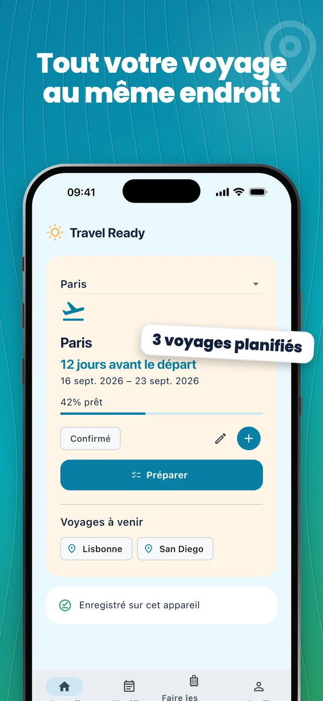 Garder les voyages regroupés — Packfolk