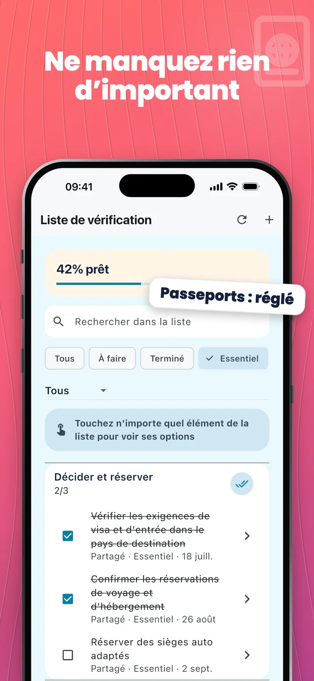Se rappeler les éléments importants — Packfolk