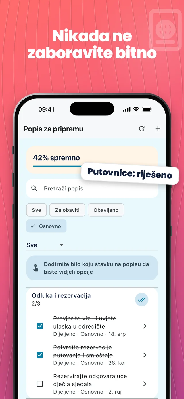 Upamtite važne stavke — Packfolk