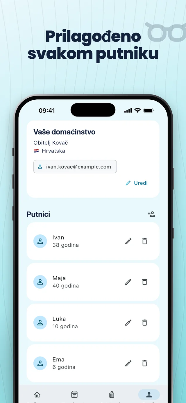 Postavite svoje putnike — Packfolk