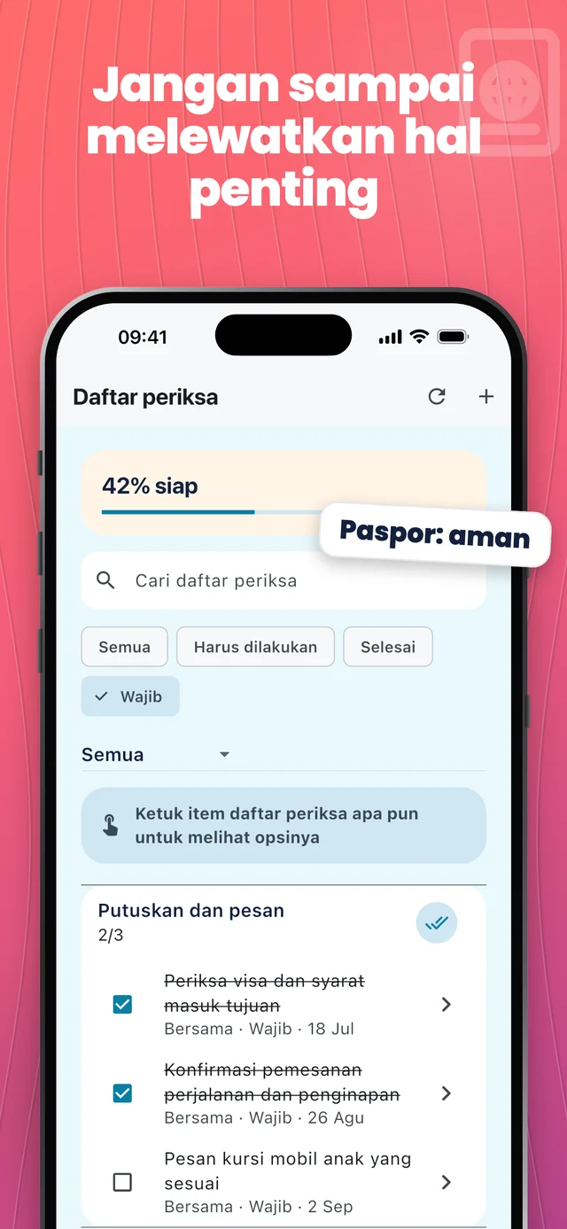 Ingat item penting — Packfolk