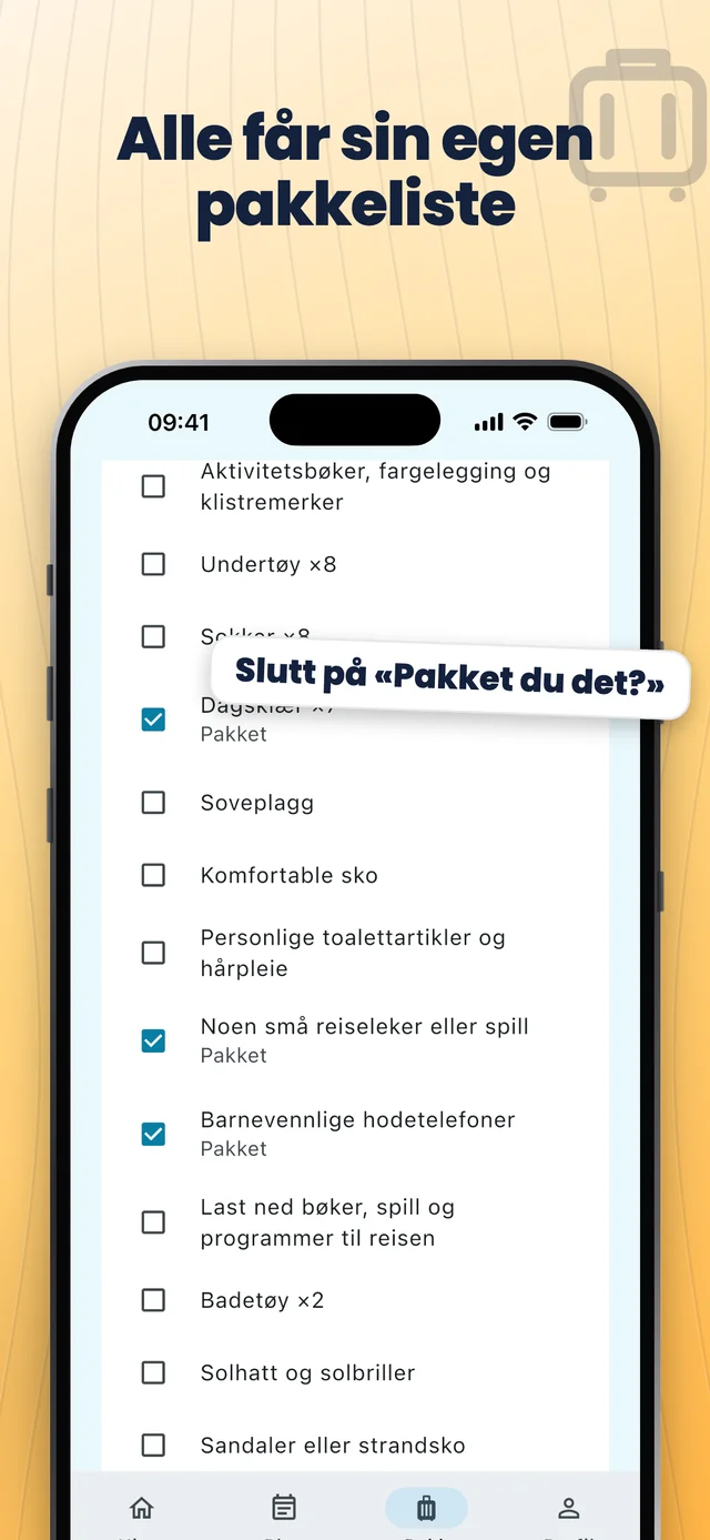 Enkelte pakkelister — Packfolk