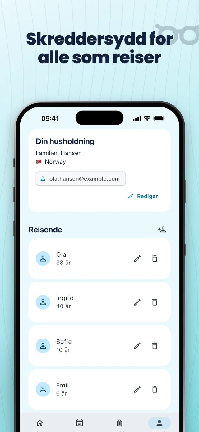 Sett opp reisende — Packfolk
