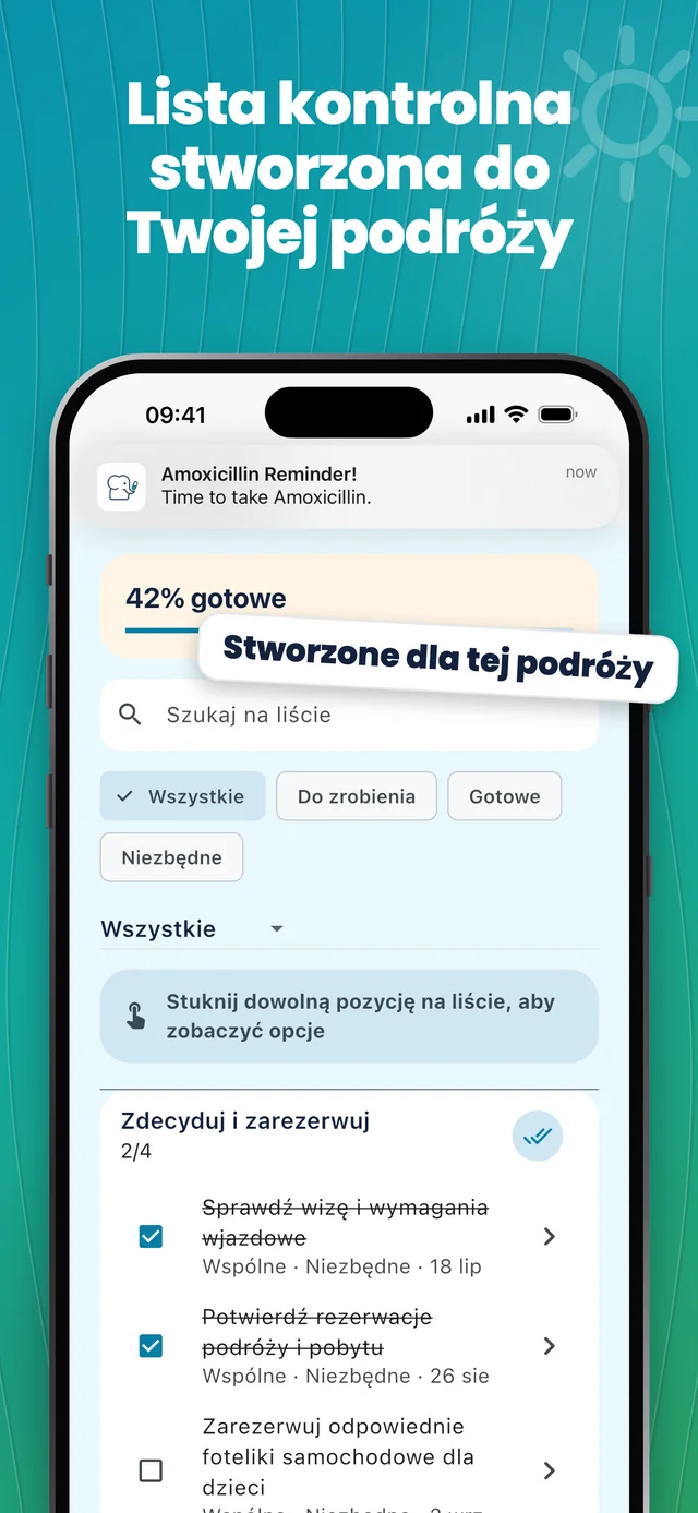 Checklista dla Twojego wyjazdu — Packfolk