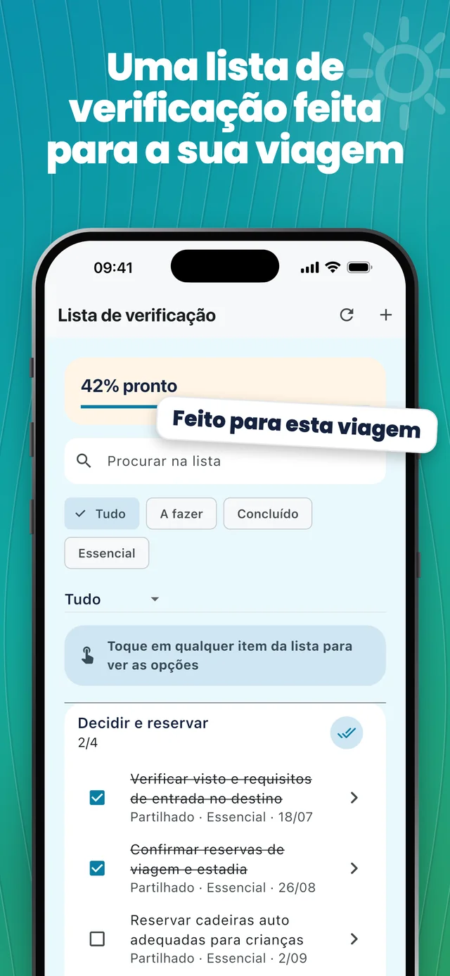 Uma lista de verificação para a sua viagem — Packfolk