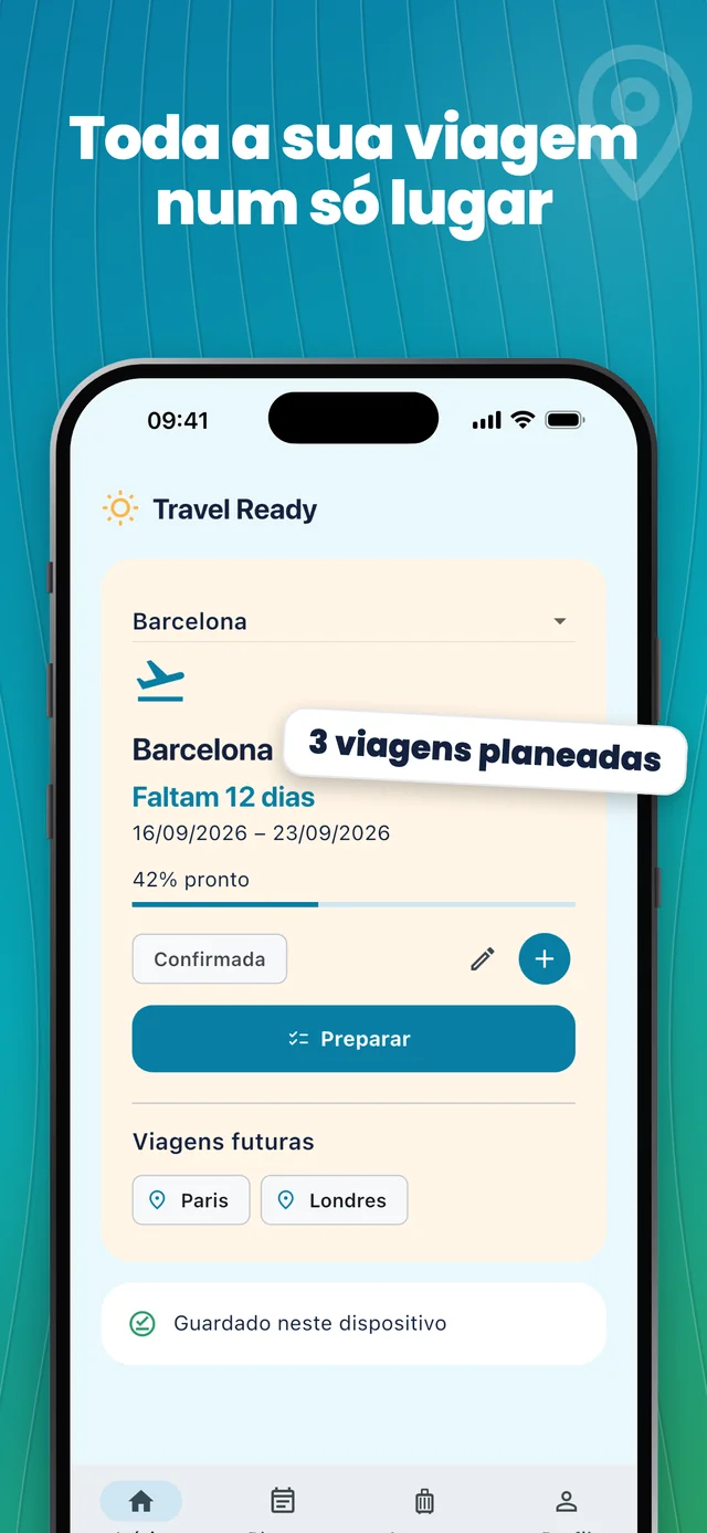 Mantenha as viagens organizadas — Packfolk