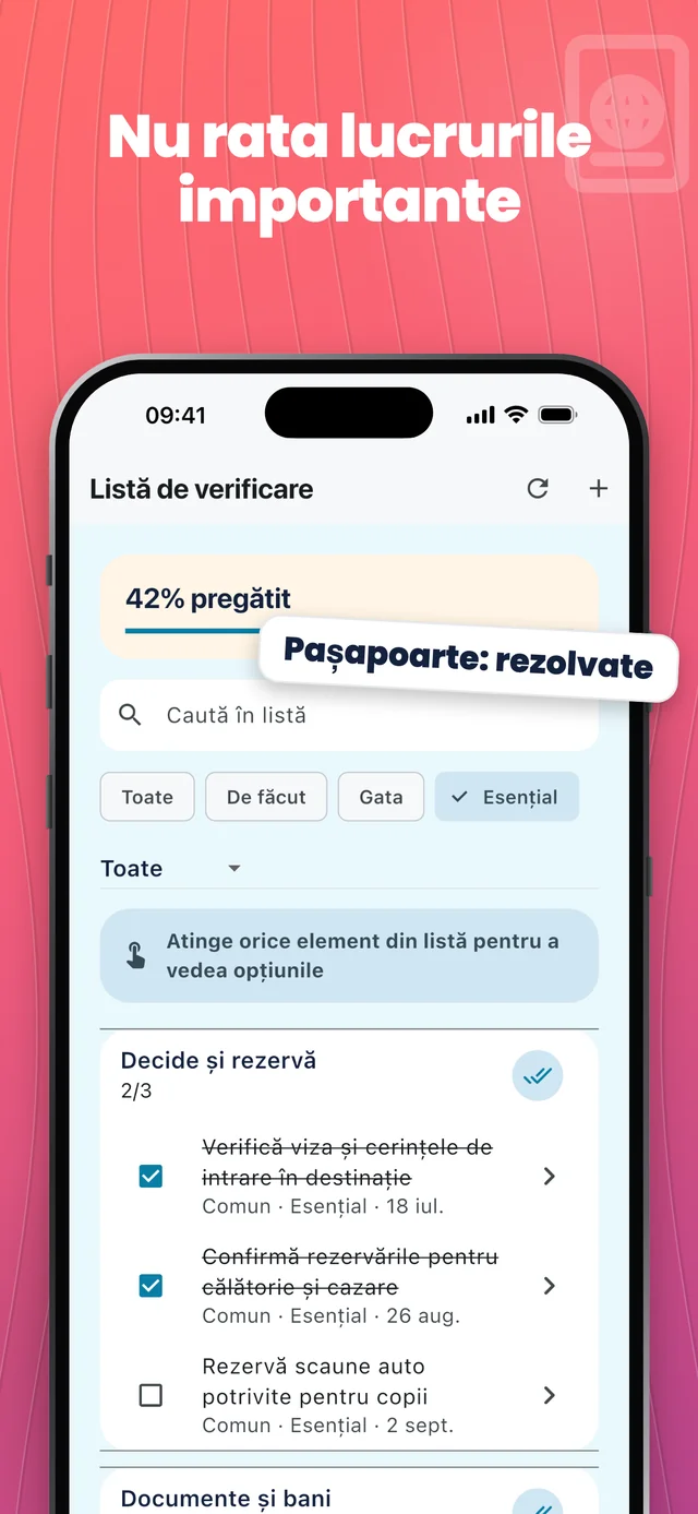 Amintește-ți elementele importante — Packfolk