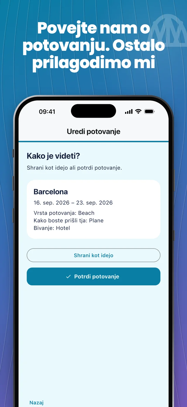 Dodajte podatke o potovanju — Packfolk