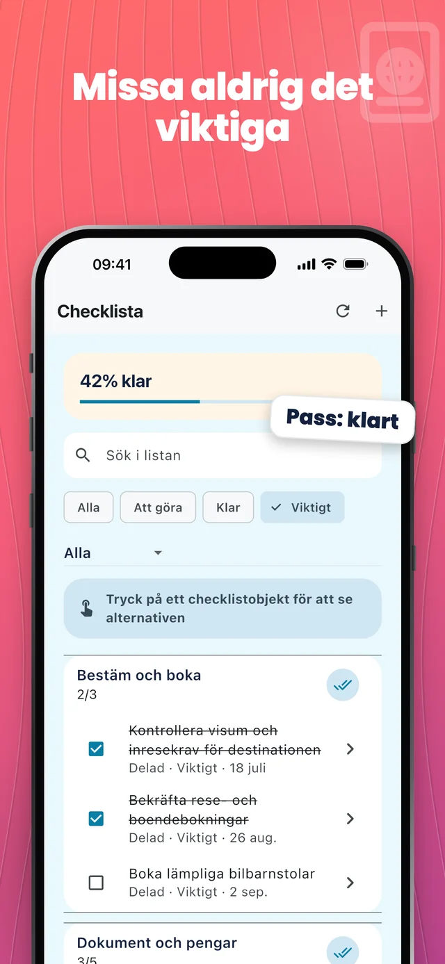 Kom ihåg de viktiga sakerna — Packfolk