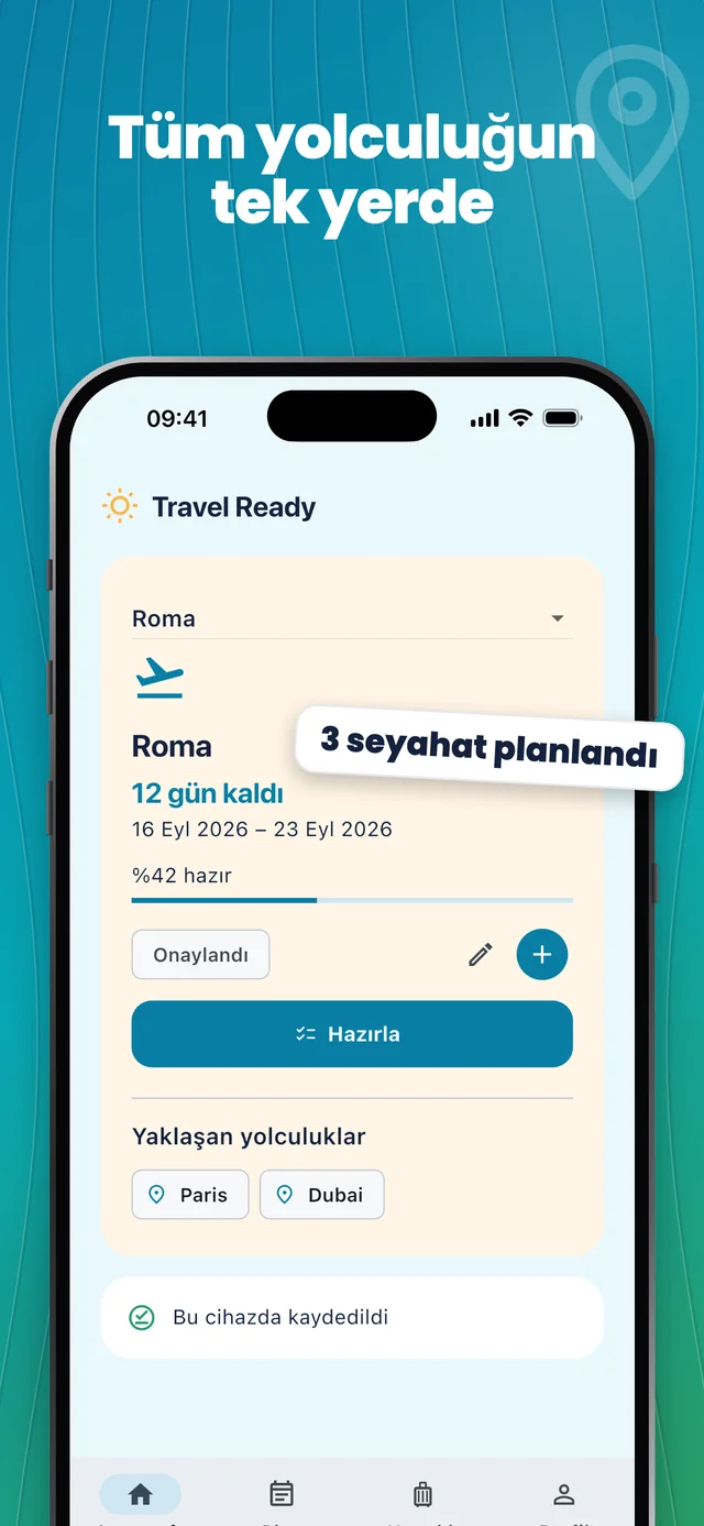Seyahatleri birlikte tutun — Packfolk