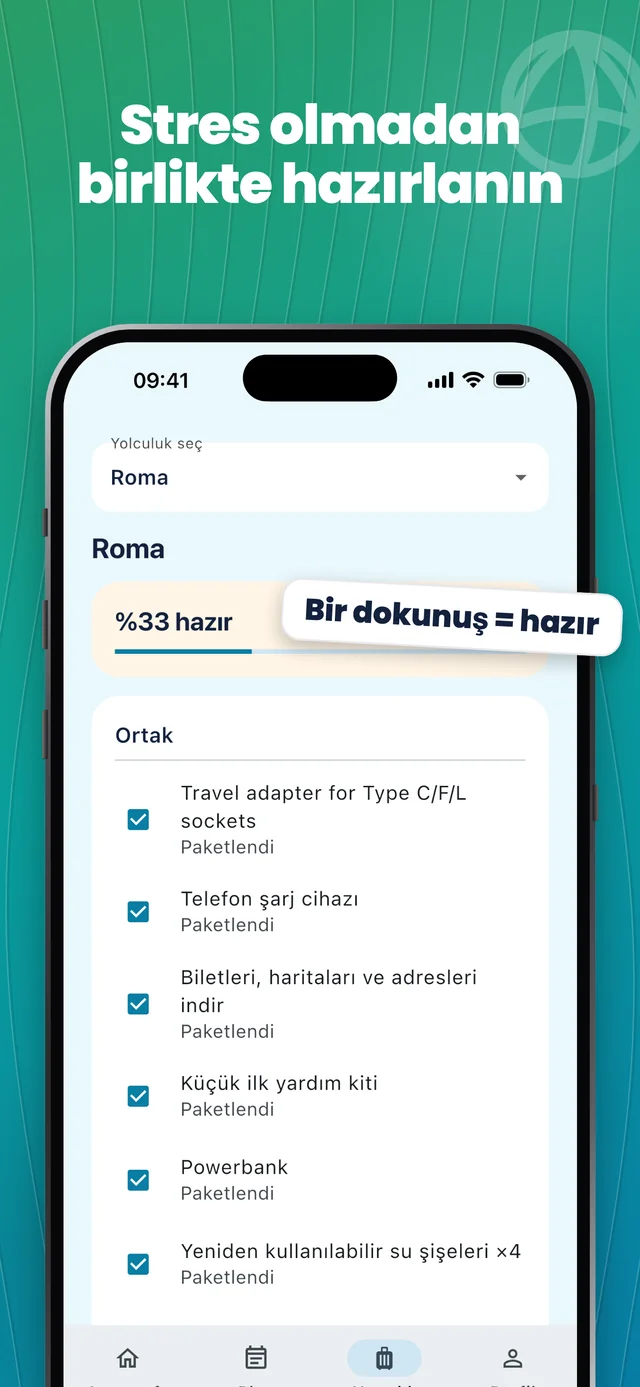 Paketleme listesini gözden geçirin — Packfolk