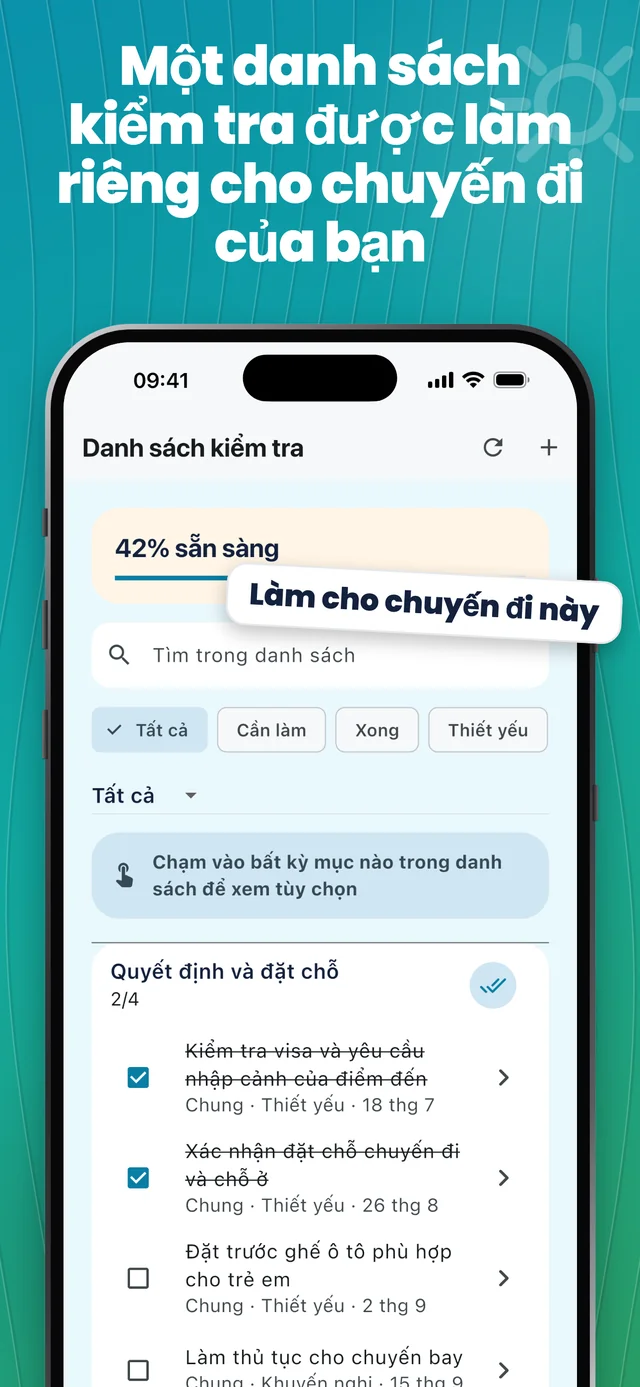 Một danh sách kiểm tra cho chuyến đi của bạn — Packfolk